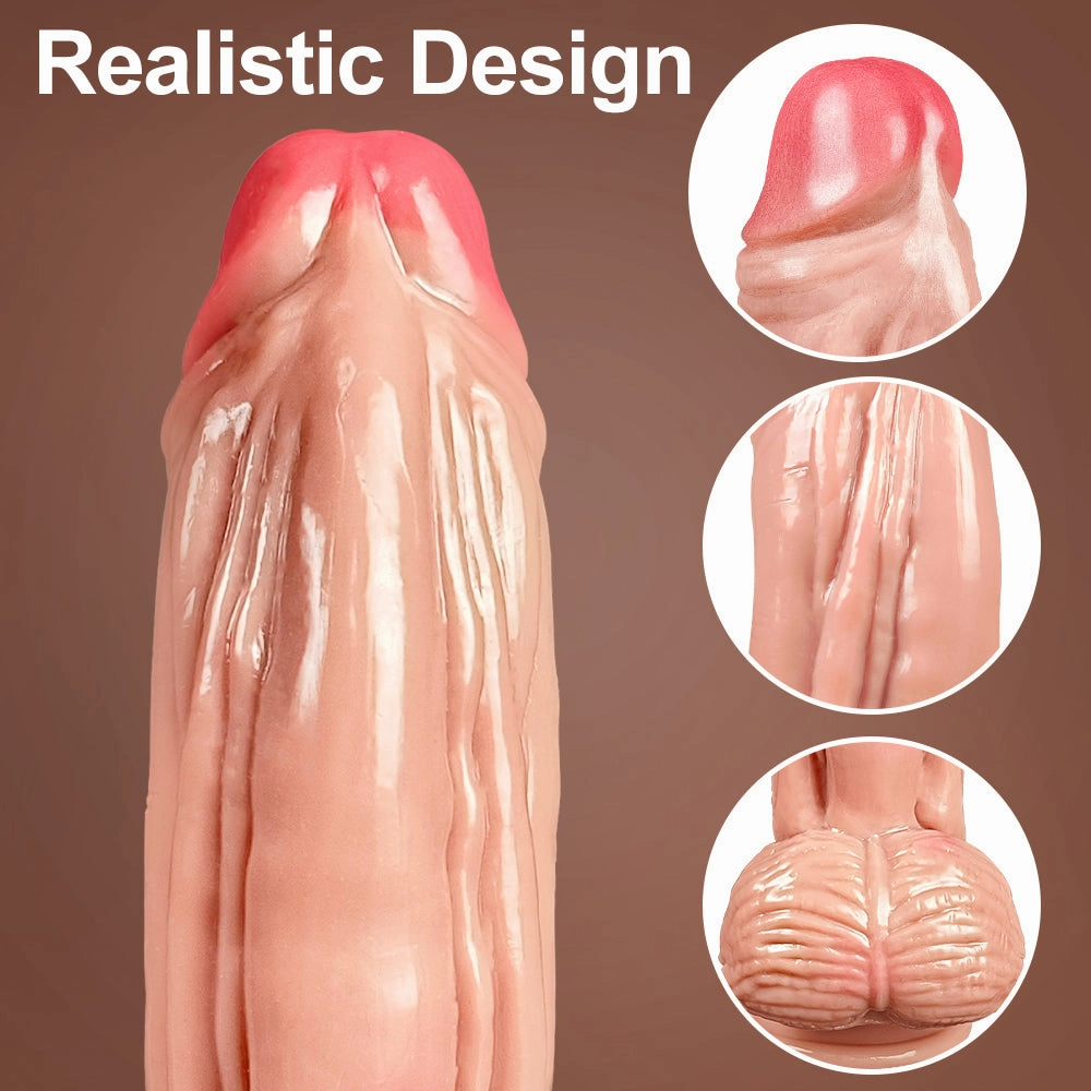 Roger-Thick Shaft Big Glans Silicone Lifelike Dildo For Beginners