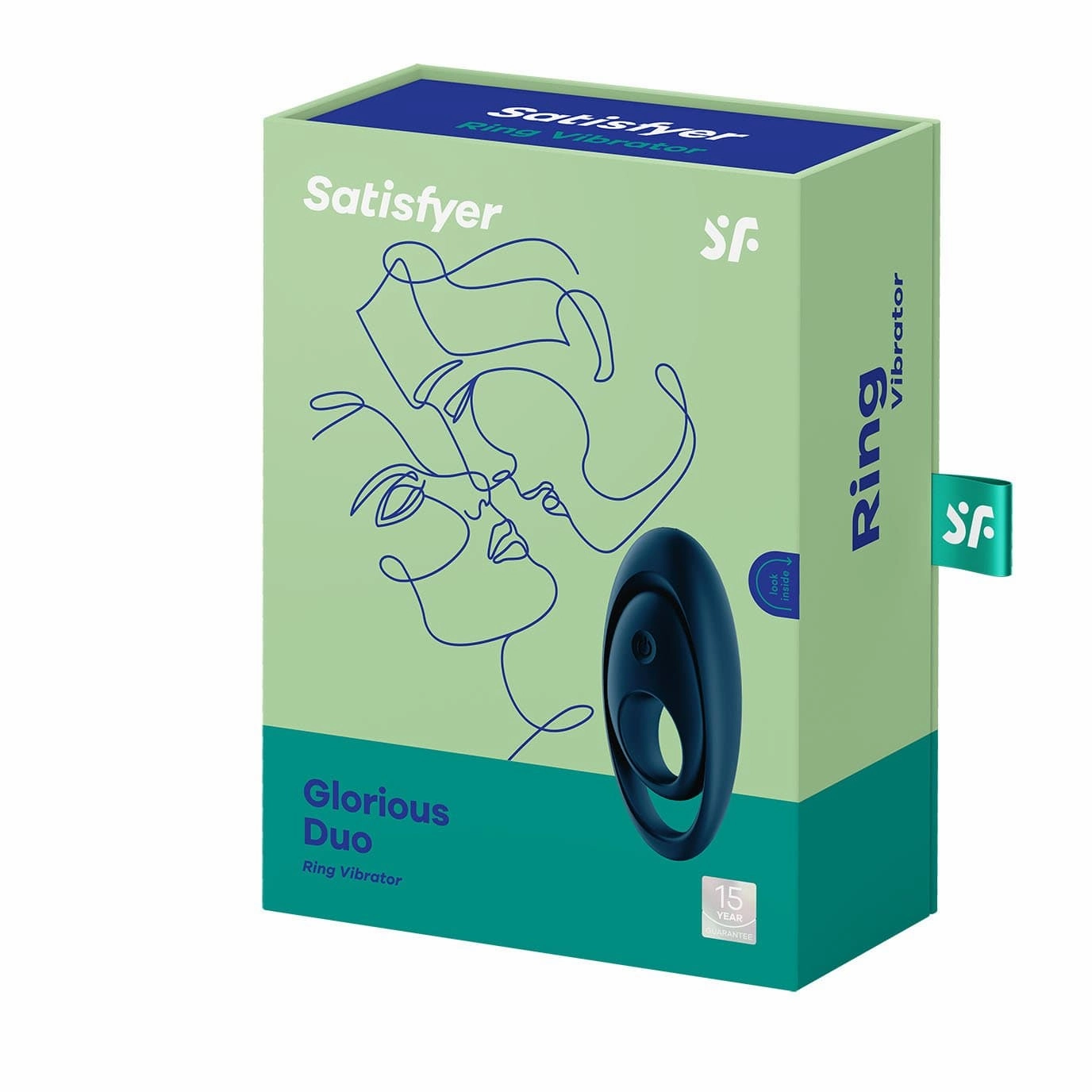 Satisfyer - Glorious Duo Silicone Vibrating Cock Ring (Black)