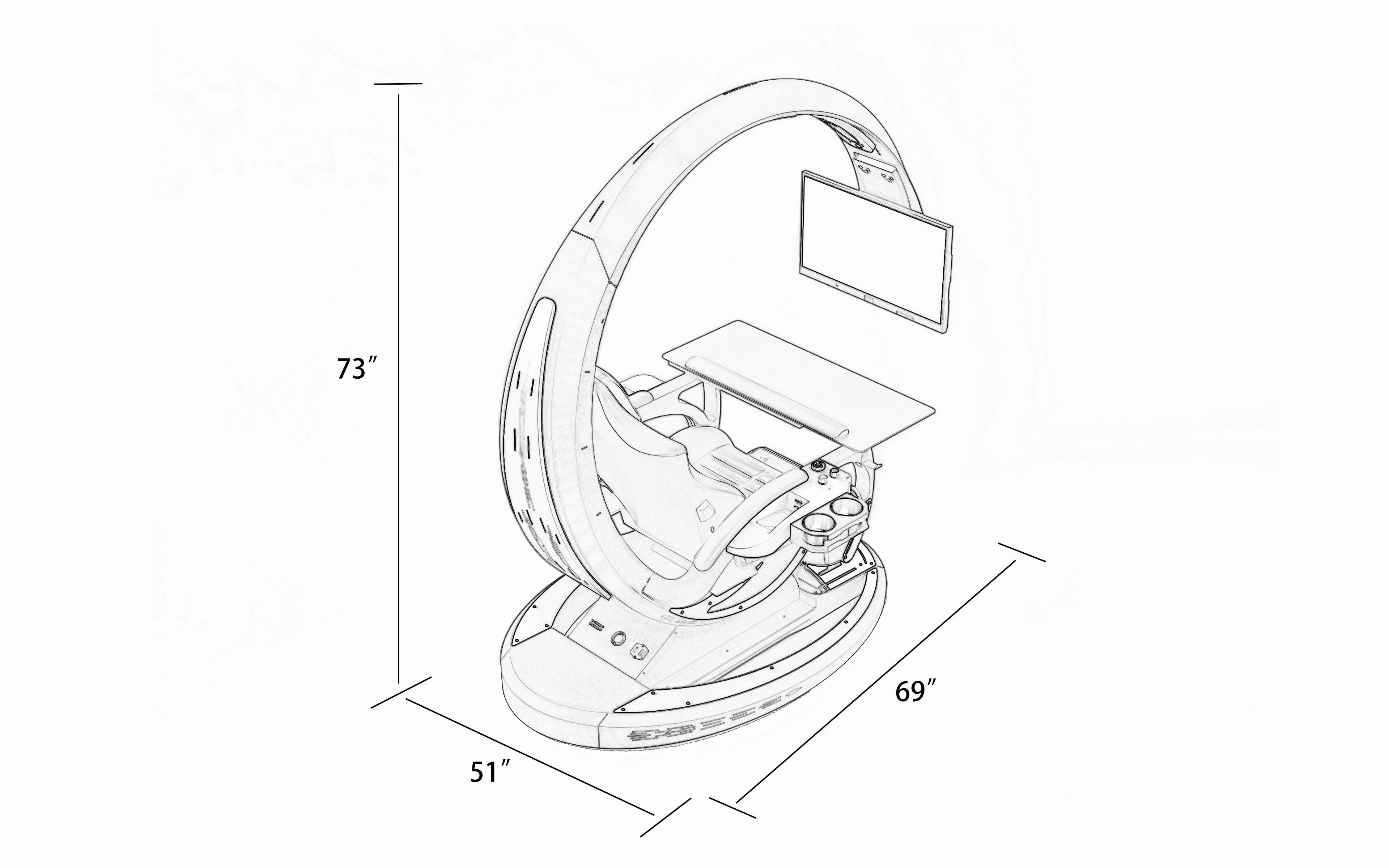 SHIN SMART WORKING AND GAMING DESK WITH RECLINER CHAIR | GAMING STATION