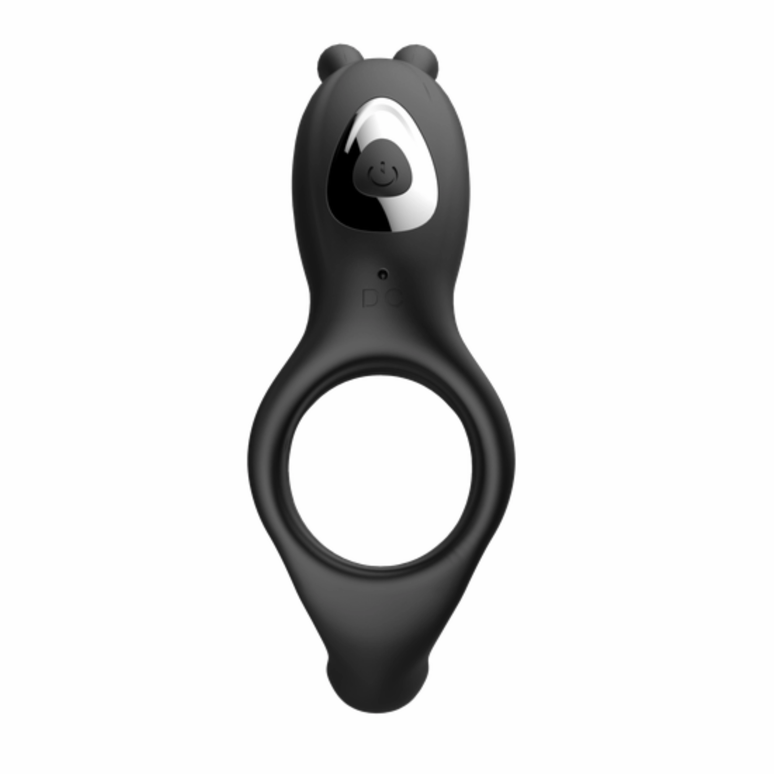 Silicone Vibrating Rabbit Cock Ring with Extended Ball Tickler