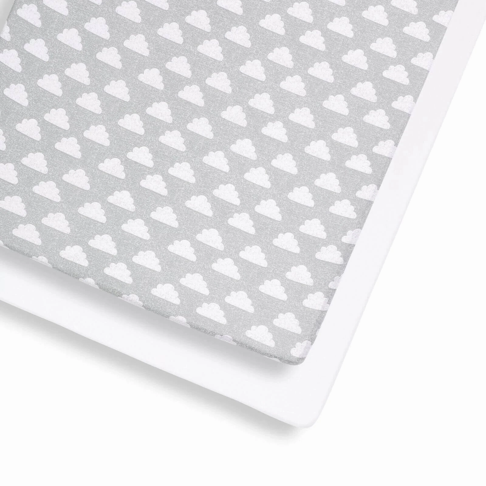 Snüz Cot & Cot Bed Fitted Sheet 2 Pack - Cloud