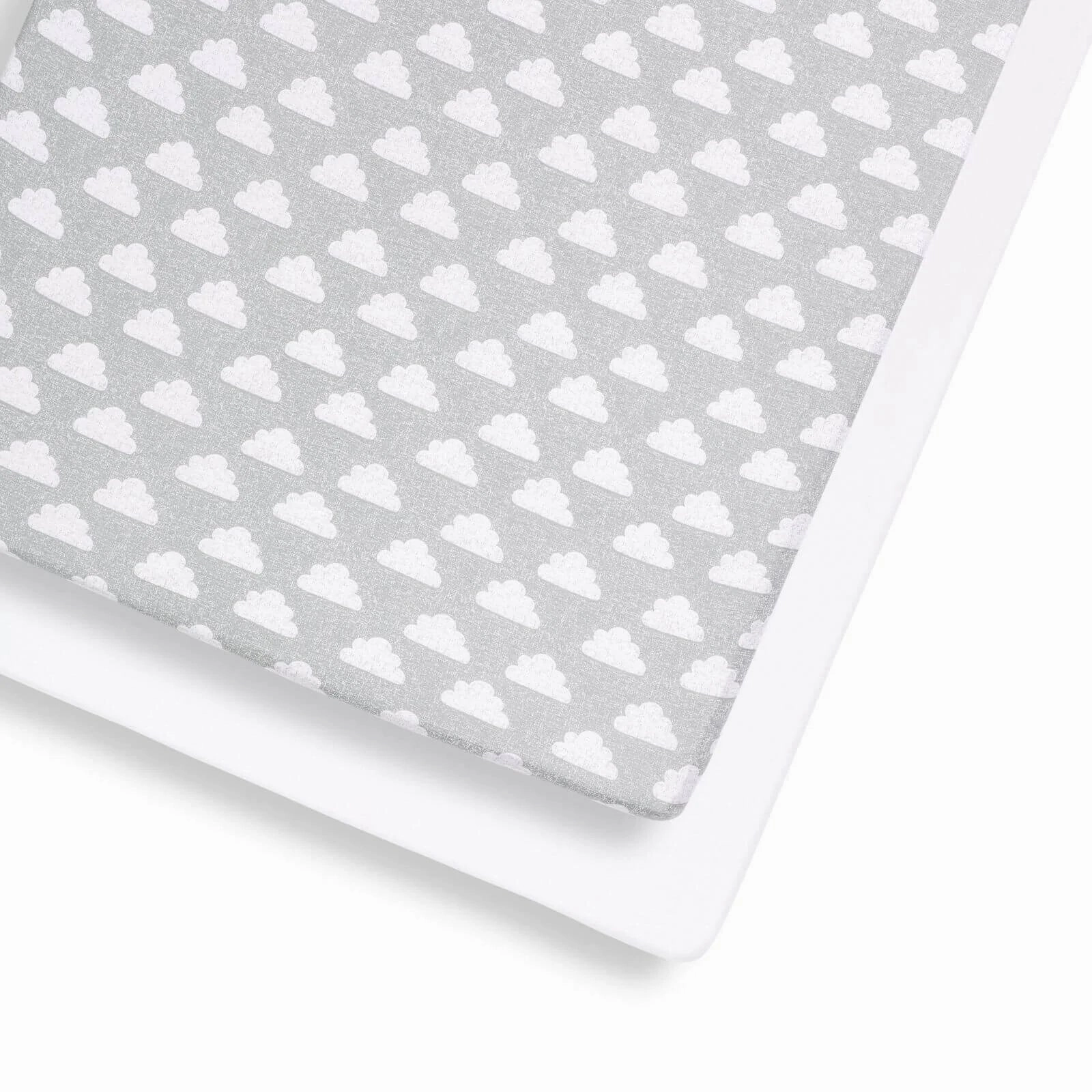 Snüz Cot & Cot Bed Fitted Sheet 2 Pack - Cloud