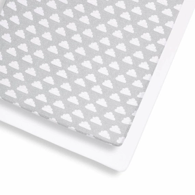 Snüz Cot & Cot Bed Fitted Sheet 2 Pack - Cloud