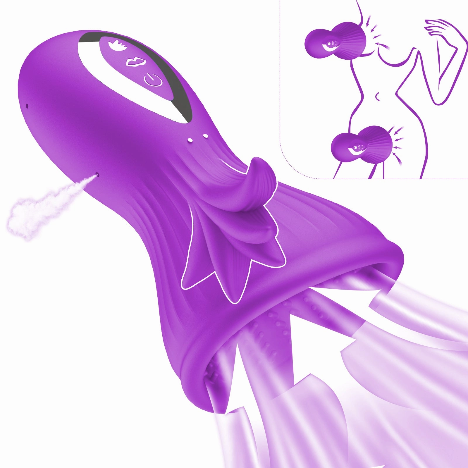 SOKO - Vacuum Sucking and Licking Vibrator for Nipples and Clit Pleasure