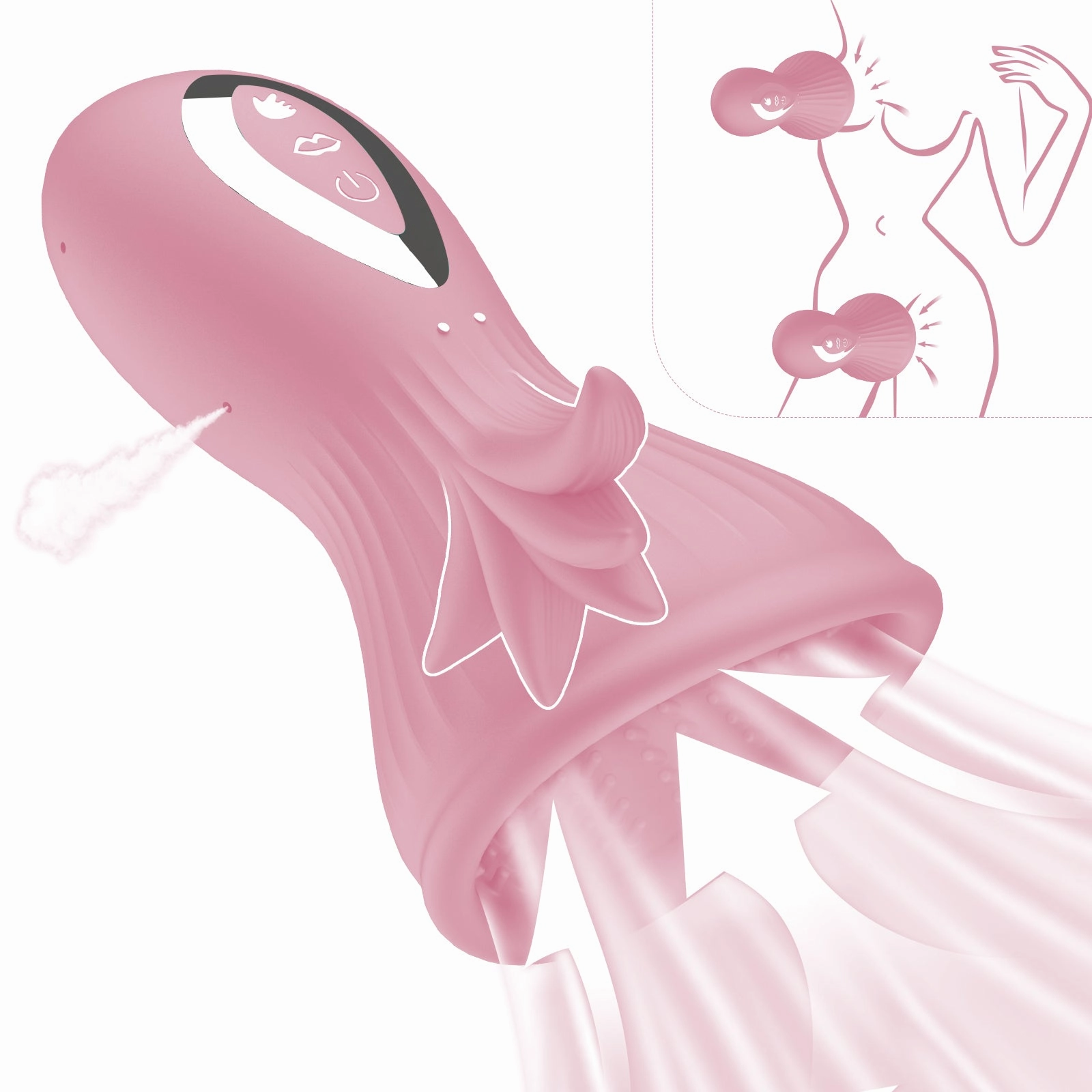 SOKO - Vacuum Sucking and Licking Vibrator for Nipples and Clit Pleasure