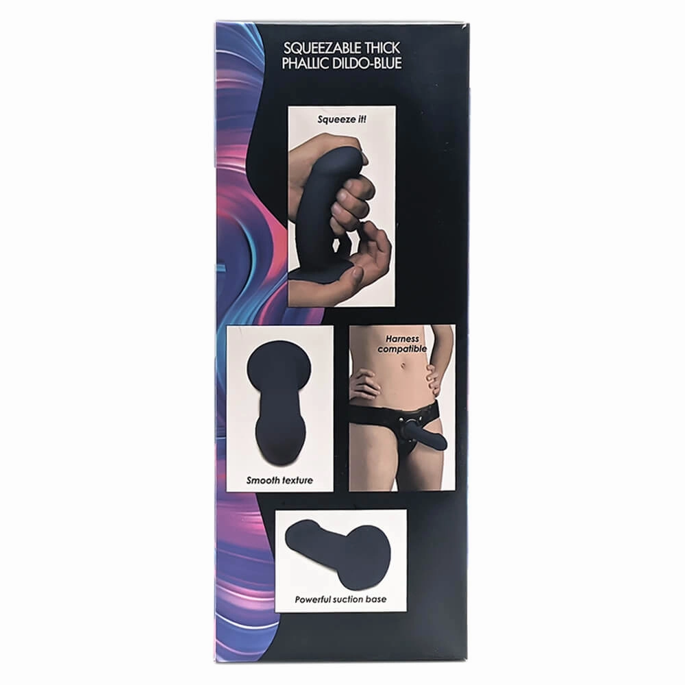 Squeeze-It Squeezable Thick Dildo (Blue)