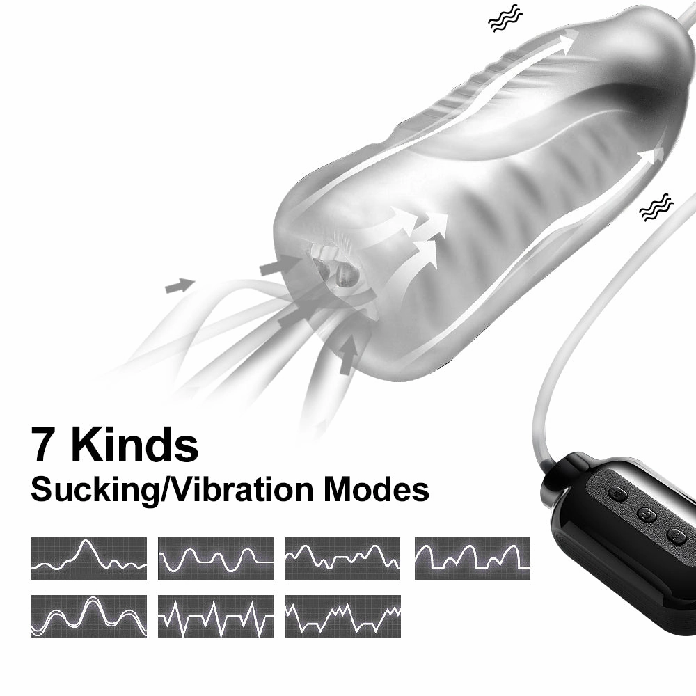 Sucking Male Masturbator Vibrator Vagina Suction Simulator Oral Pussy Blowjob