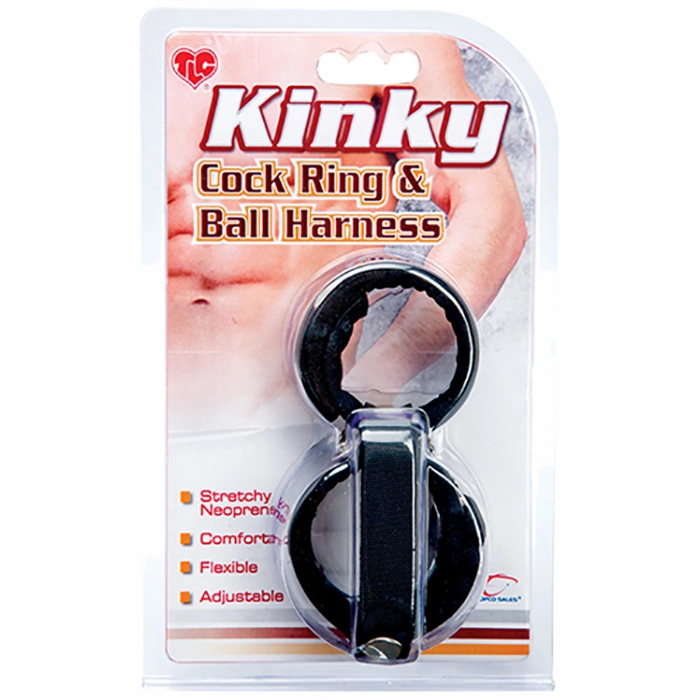 TLC Kinky Cock Ring & Ball Harness, Neoprene