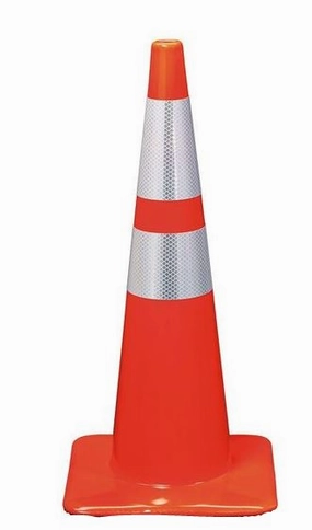 Traffic Cone 90 cm Orange With Double Reflective Sleeve | Model : CONE-7094