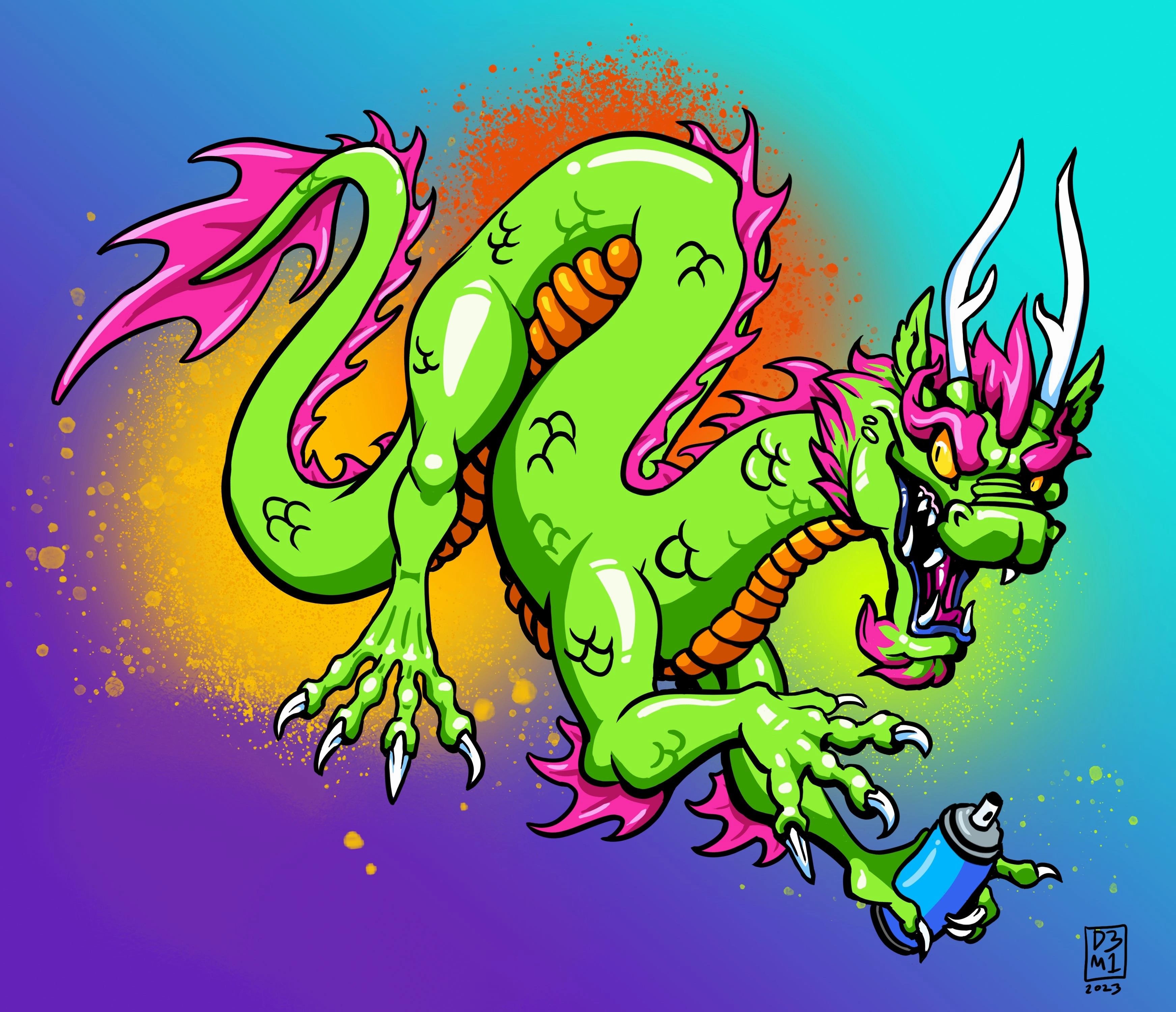 Vandal Dragon Sticker