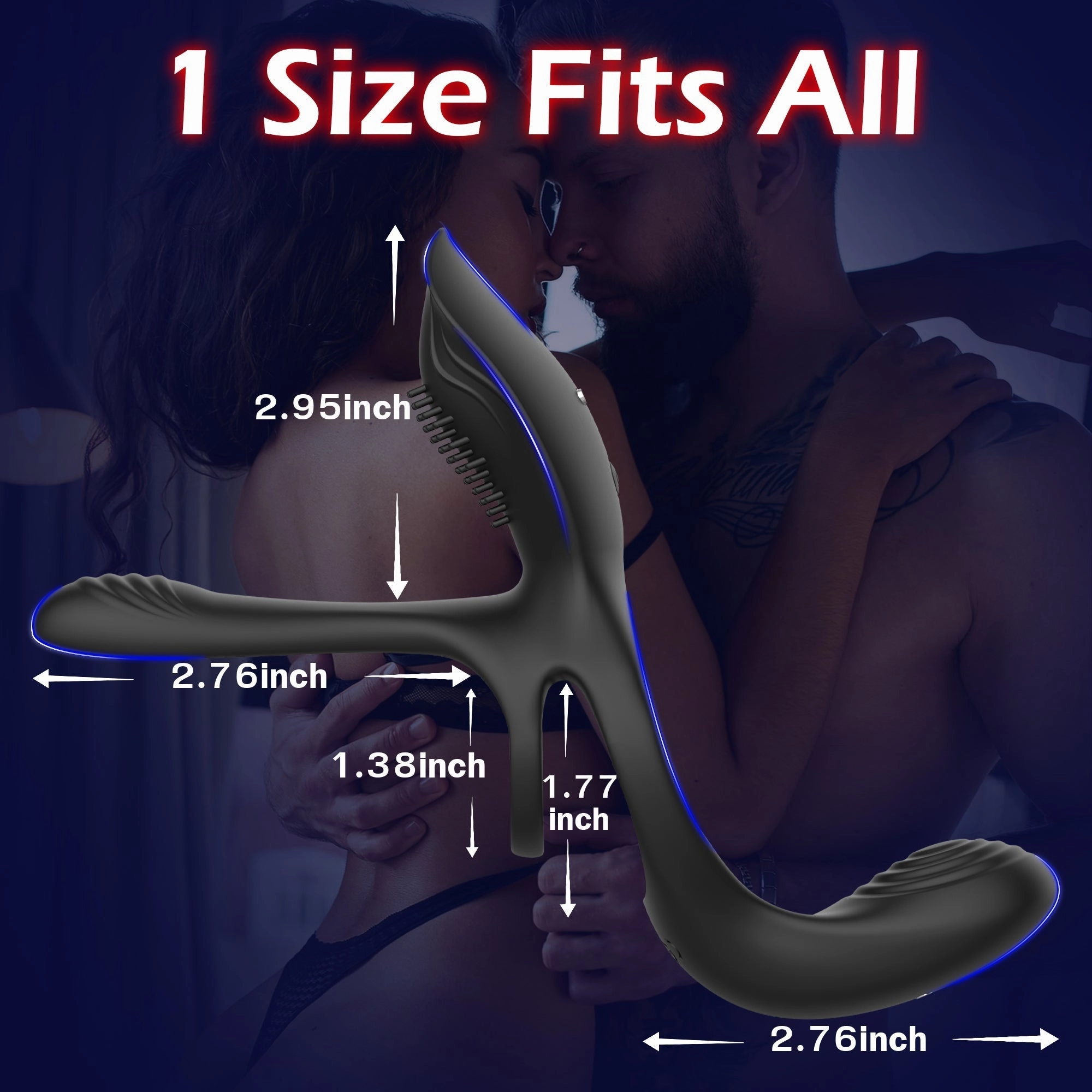 Vibrating Cock Ring with 3 Motors