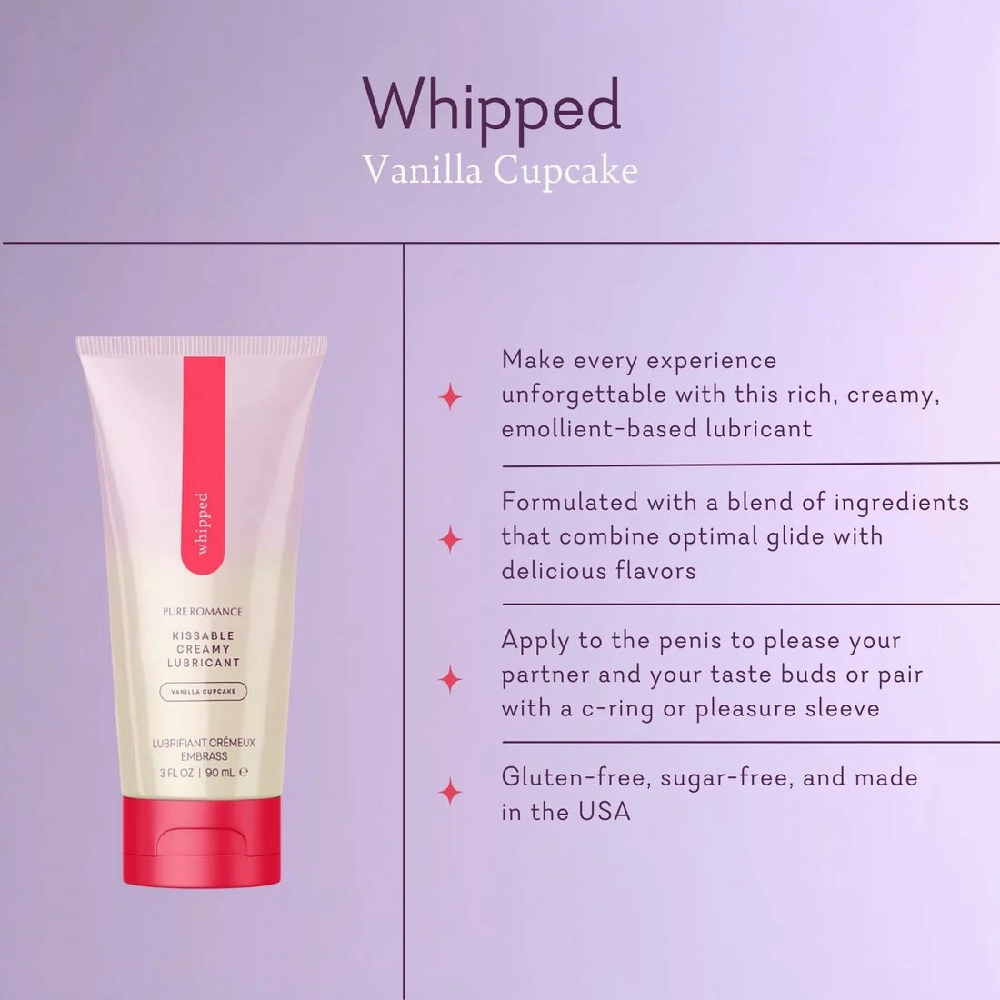 Whipped Lubricant - Vanilla Cupcake - IN STOCK - Pure Romance