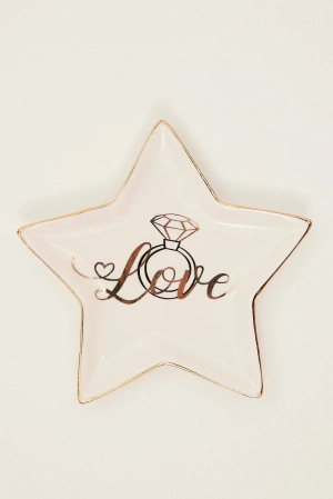 White Star Shaped Trinket Dish