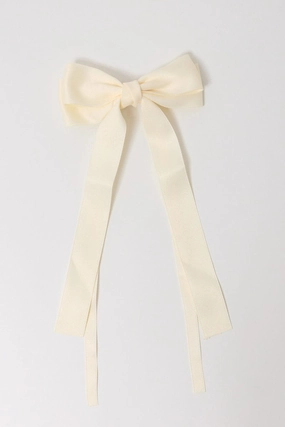 White Hair Bow Barrette